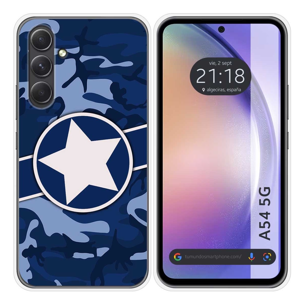 Funda Silicona para Samsung Galaxy A54 5G diseño Camuflaje 03 Dibujos