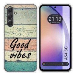 Funda Silicona para Samsung Galaxy A54 5G diseño Madera 01 Dibujos
