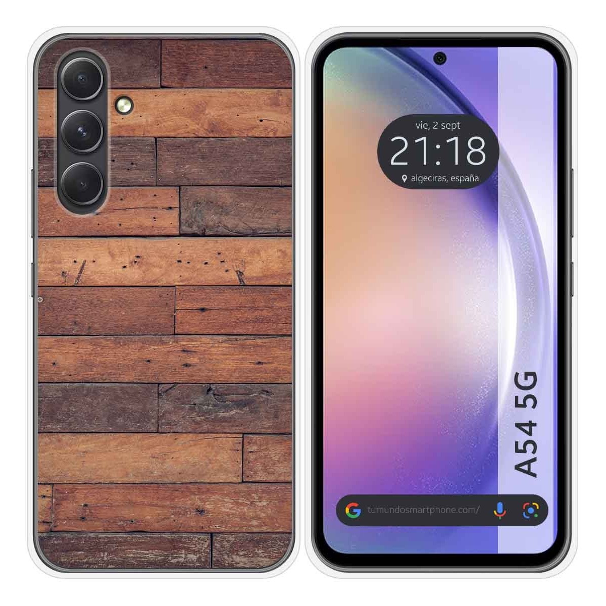 Funda Silicona para Samsung Galaxy A54 5G diseño Madera 03 Dibujos