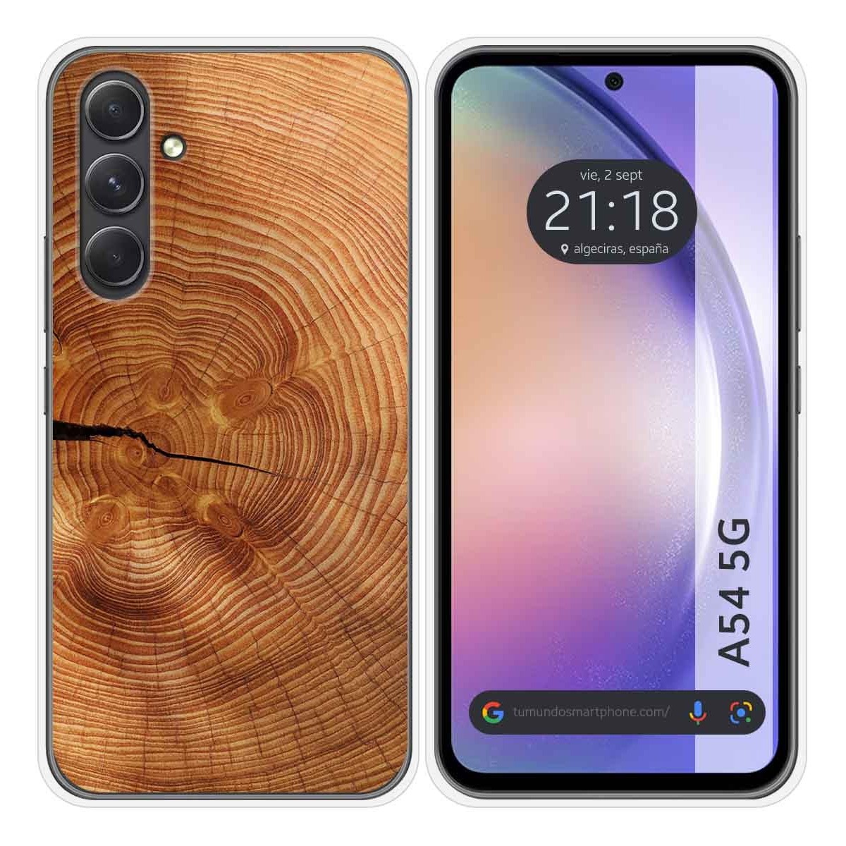 Funda Silicona para Samsung Galaxy A54 5G diseño Madera 04 Dibujos