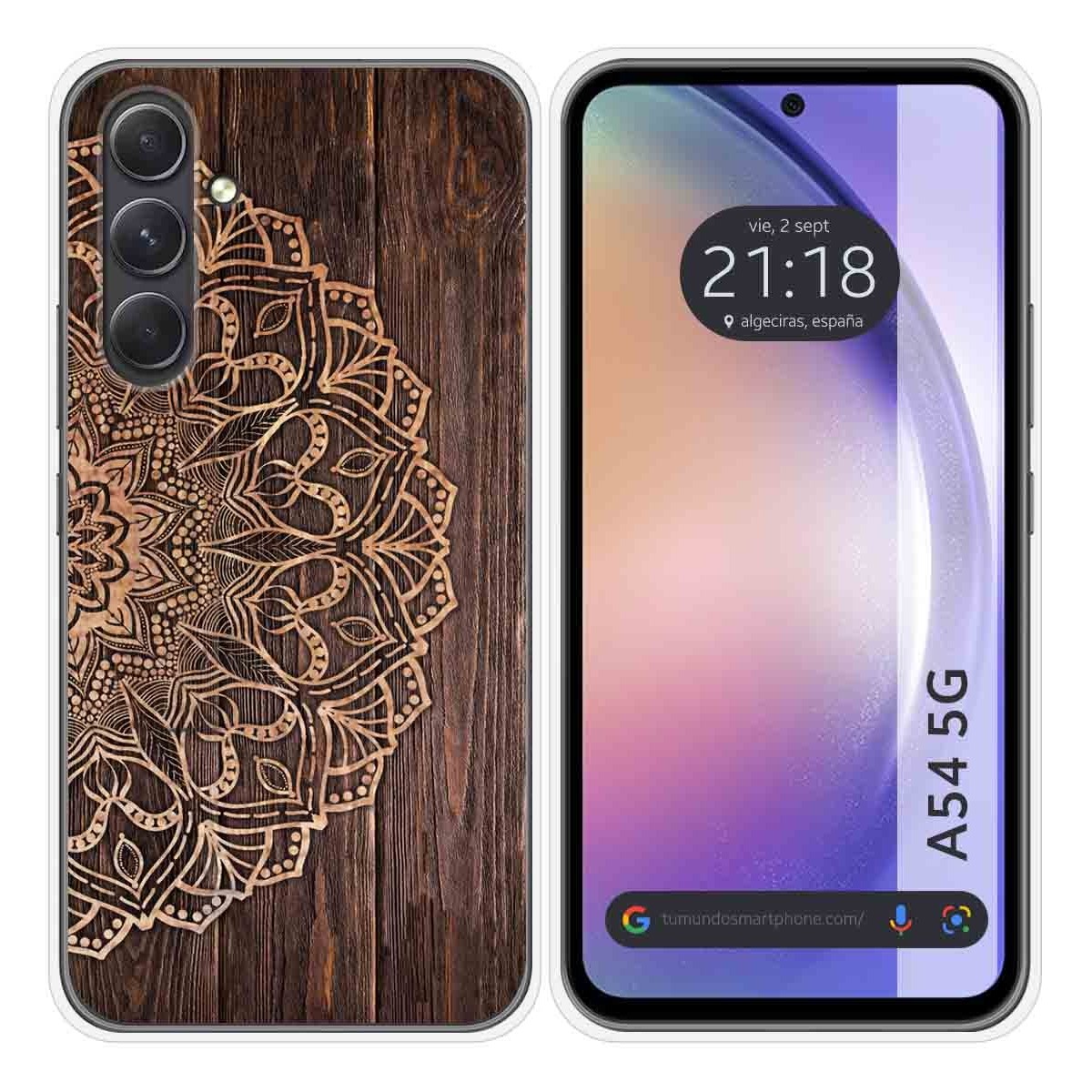 Funda Silicona para Samsung Galaxy A54 5G diseño Madera 06 Dibujos