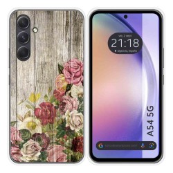 Funda Silicona para Samsung Galaxy A54 5G diseño Madera 08 Dibujos