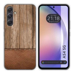Funda Silicona para Samsung Galaxy A54 5G diseño Madera 09 Dibujos