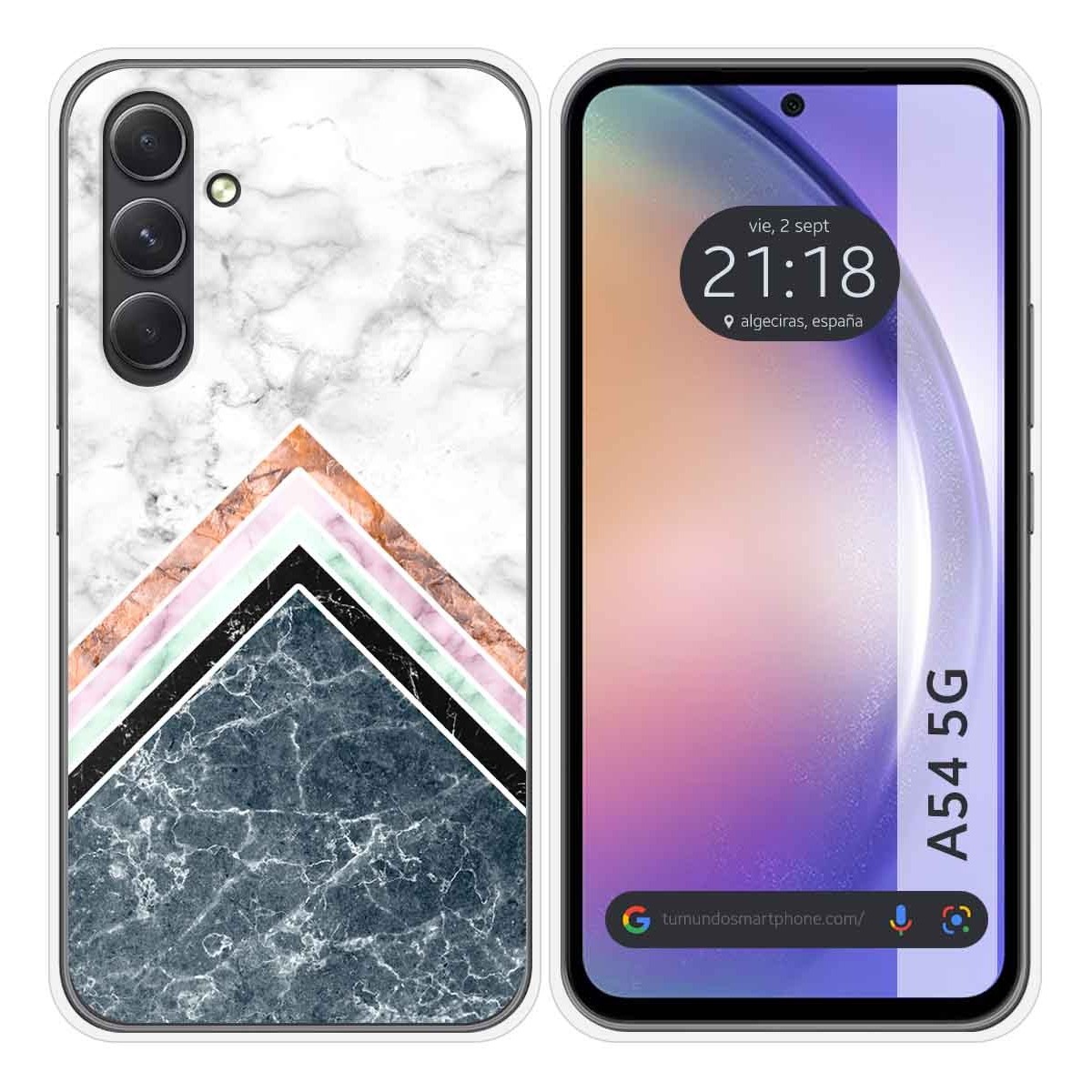 Funda Silicona para Samsung Galaxy A54 5G diseño Mármol 05 Dibujos