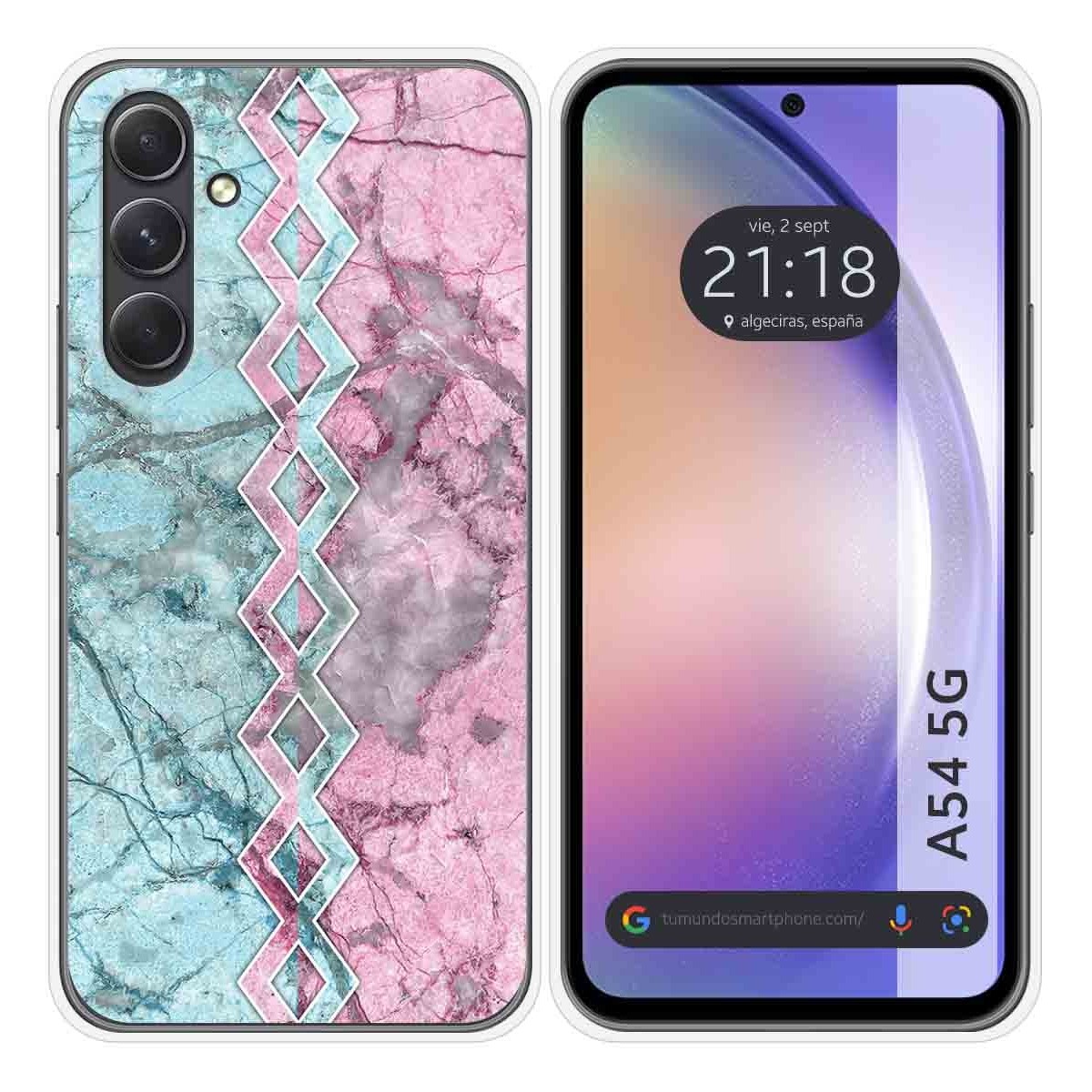 Funda Silicona para Samsung Galaxy A54 5G diseño Mármol 08 Dibujos