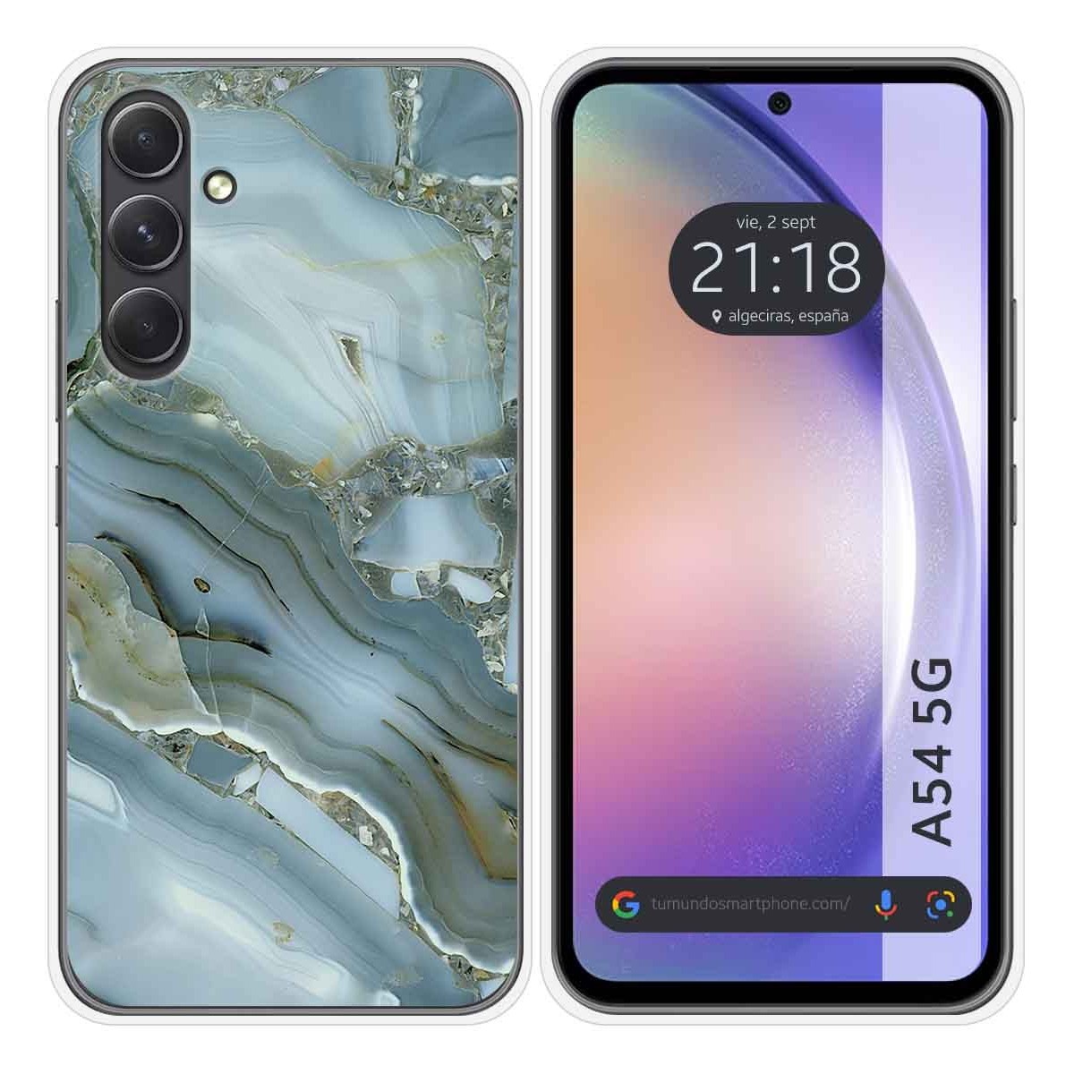 Funda Silicona para Samsung Galaxy A54 5G diseño Mármol 09 Dibujos