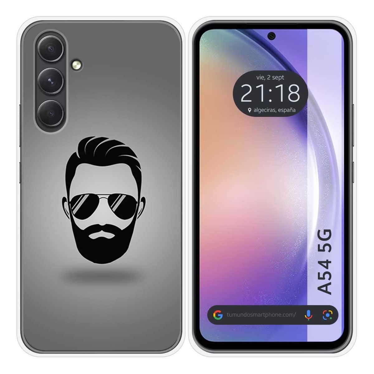 Funda Silicona para Samsung Galaxy A54 5G diseño Barba Dibujos