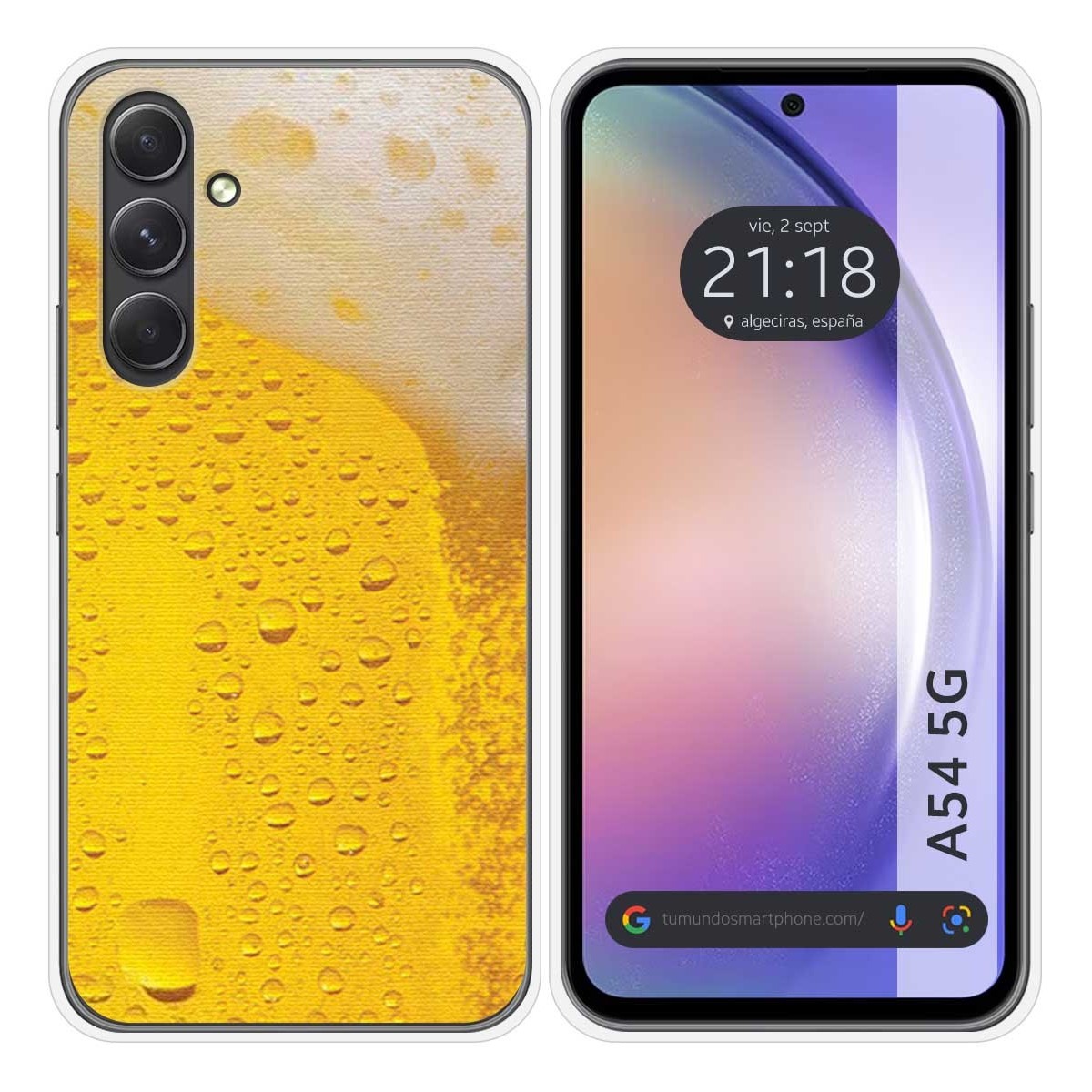 Funda Silicona para Samsung Galaxy A54 5G diseño Cerveza Dibujos