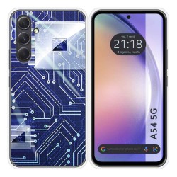 Funda Silicona para Samsung Galaxy A54 5G diseño Circuito Dibujos
