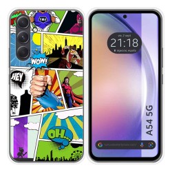 Funda Silicona para Samsung Galaxy A54 5G diseño Comic Dibujos