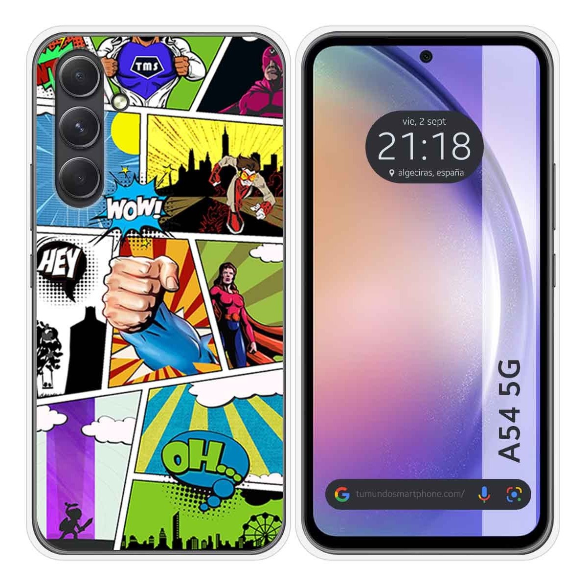 Funda Silicona para Samsung Galaxy A54 5G diseño Comic Dibujos
