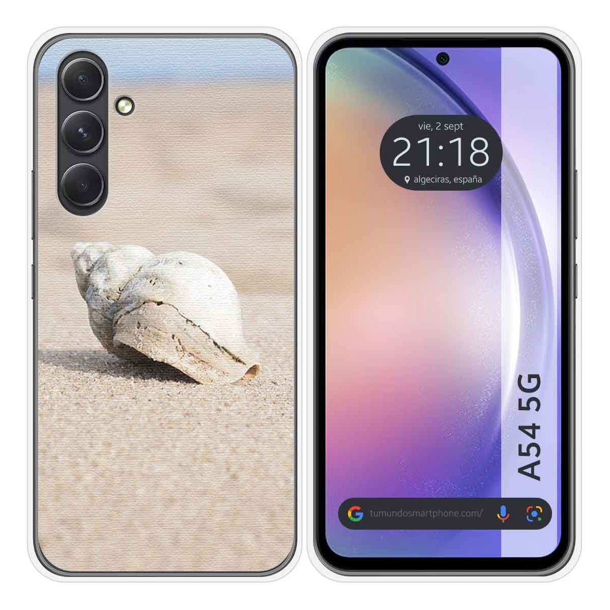 Funda Silicona para Samsung Galaxy A54 5G diseño Concha Dibujos