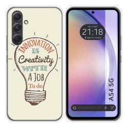 Funda Silicona para Samsung Galaxy A54 5G diseño Creativity Dibujos