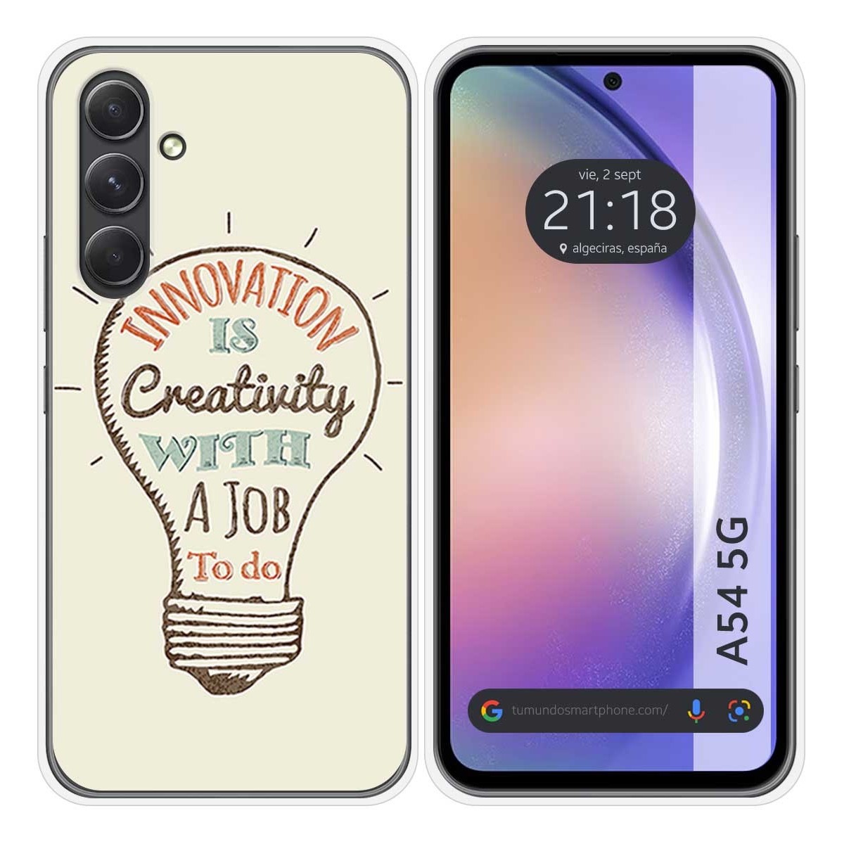 Funda Silicona para Samsung Galaxy A54 5G diseño Creativity Dibujos