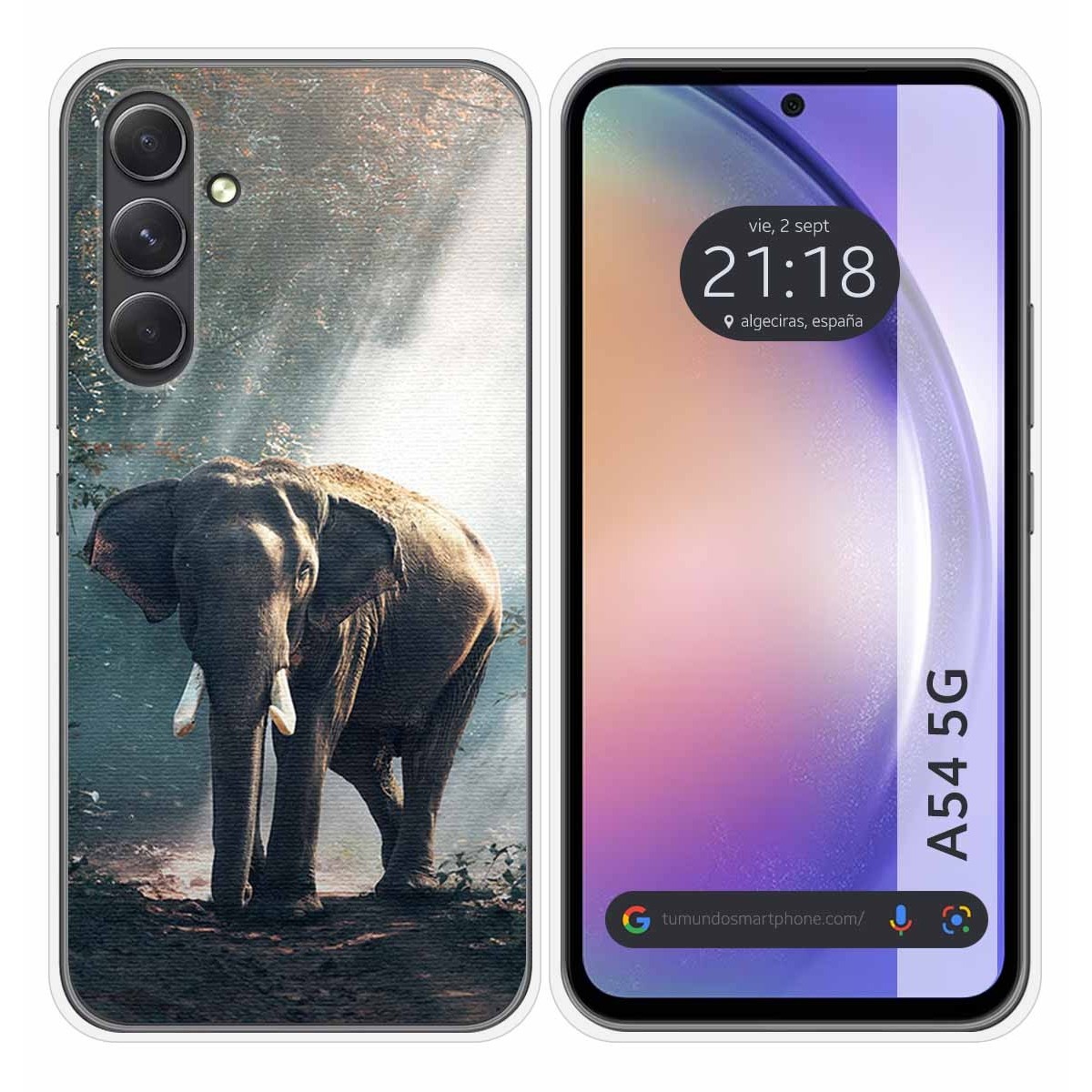 Funda Silicona para Samsung Galaxy A54 5G diseño Elefante Dibujos