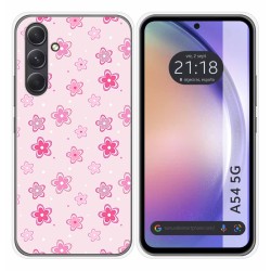 Funda Silicona para Samsung Galaxy A54 5G diseño Flores Dibujos