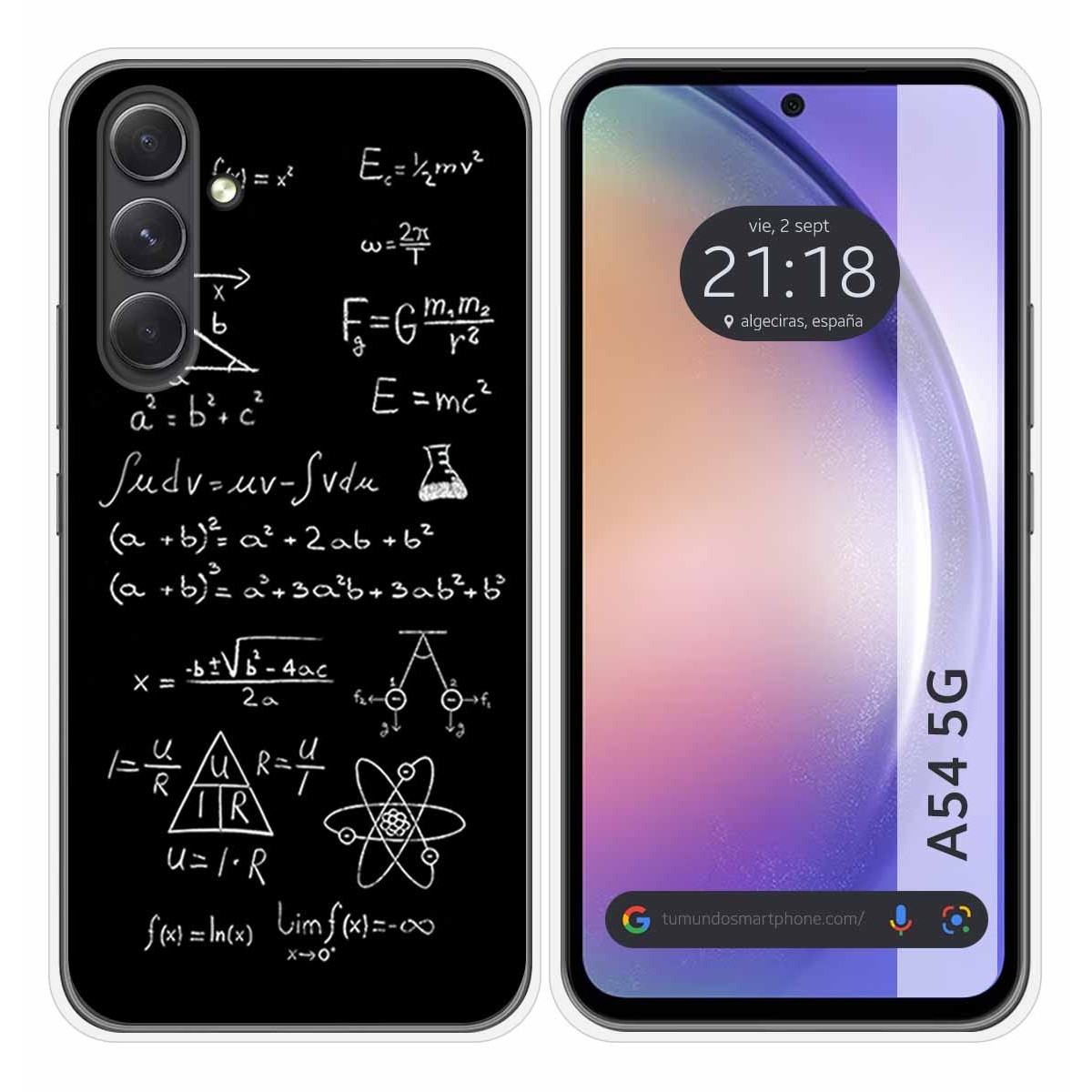 Funda Silicona para Samsung Galaxy A54 5G diseño Formulas Dibujos