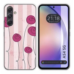 Funda Silicona para Samsung Galaxy A54 5G diseño Flores Vintage Dibujos