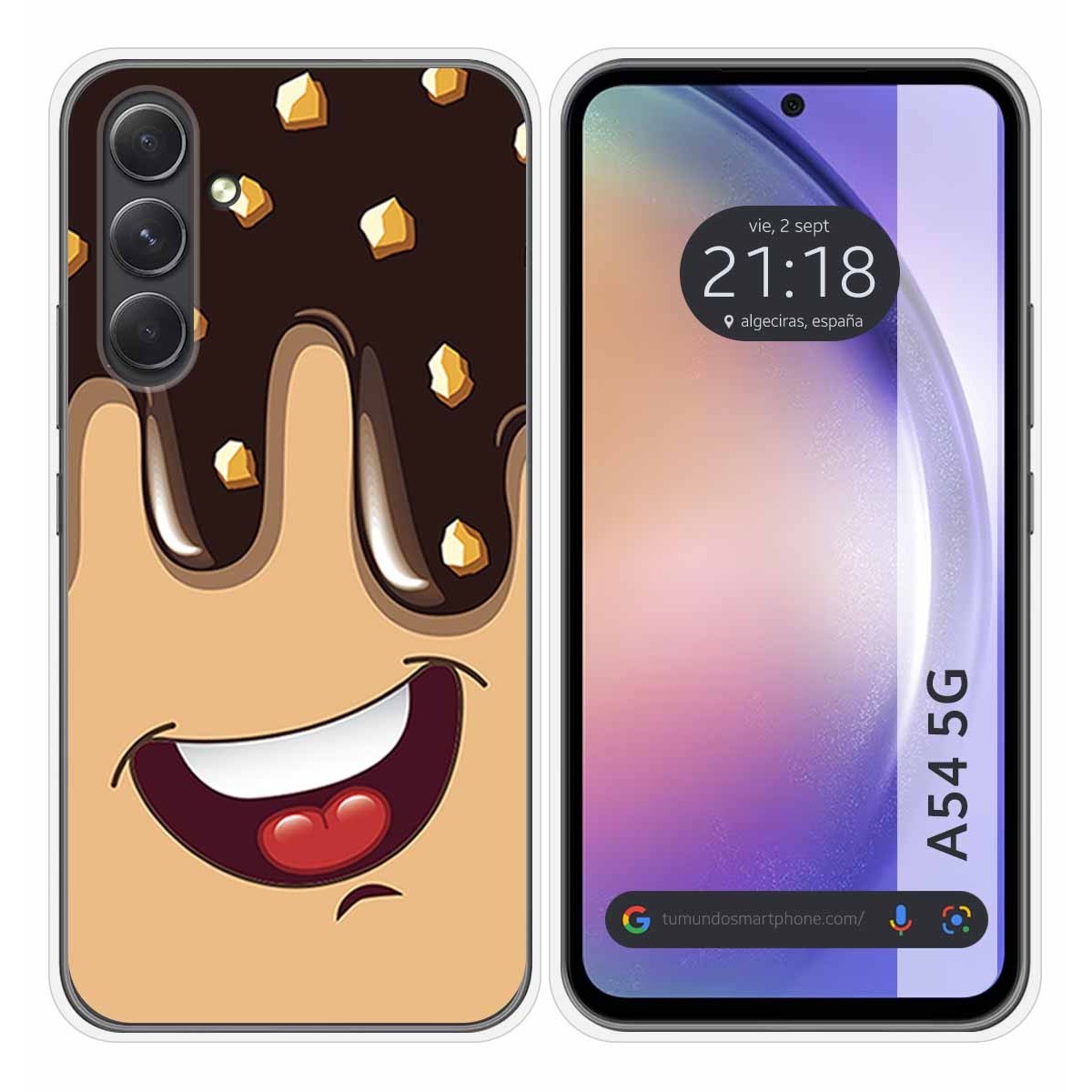 Funda Silicona para Samsung Galaxy A54 5G diseño Helado Chocolate Dibujos
