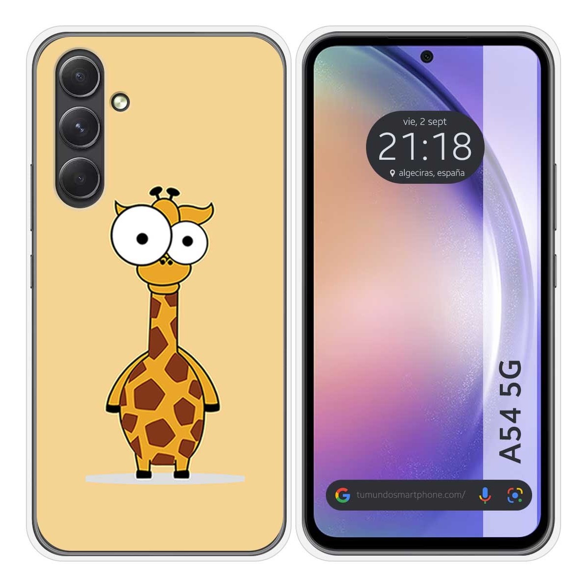 Funda Silicona para Samsung Galaxy A54 5G diseño Jirafa Dibujos