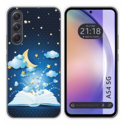 Funda Silicona para Samsung Galaxy A54 5G diseño Libro Cuentos Dibujos