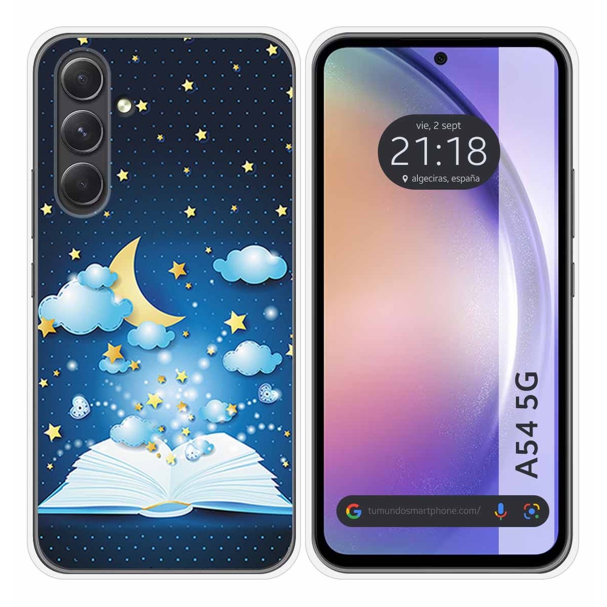 Funda Silicona para Samsung Galaxy A54 5G diseño Libro Cuentos Dibujos
