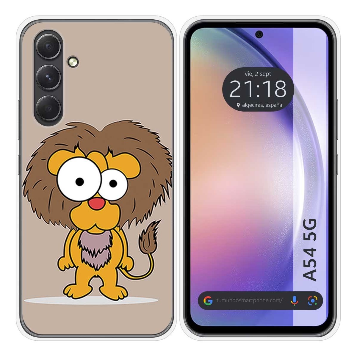 Funda Silicona para Samsung Galaxy A54 5G diseño Leon Dibujos