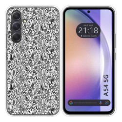 Funda Silicona para Samsung Galaxy A54 5G diseño Letras Dibujos