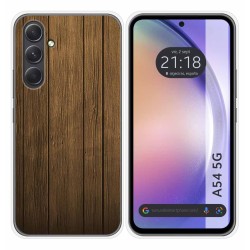 Funda Silicona para Samsung Galaxy A54 5G diseño Madera Dibujos