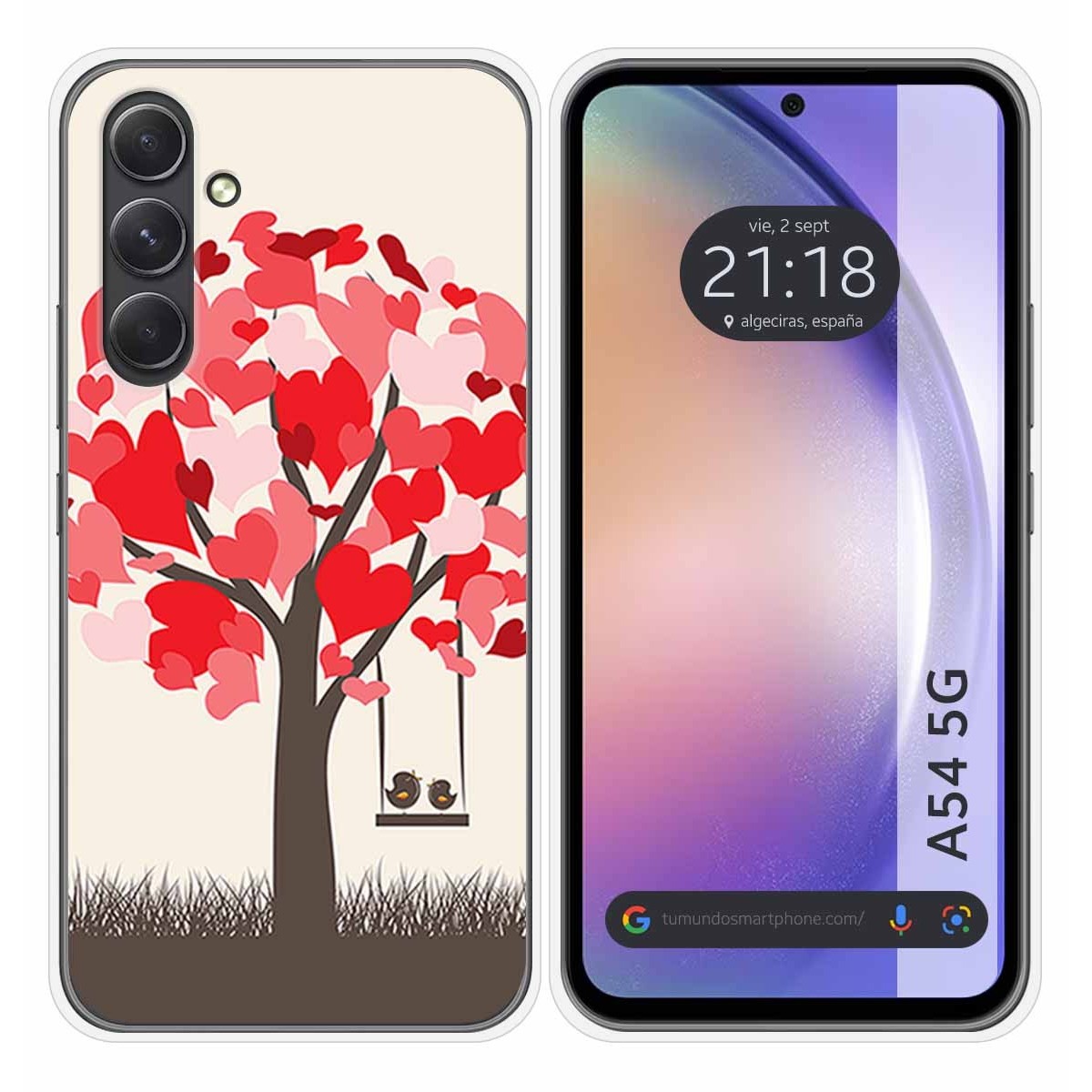 Funda Silicona para Samsung Galaxy A54 5G diseño Pajaritos Dibujos