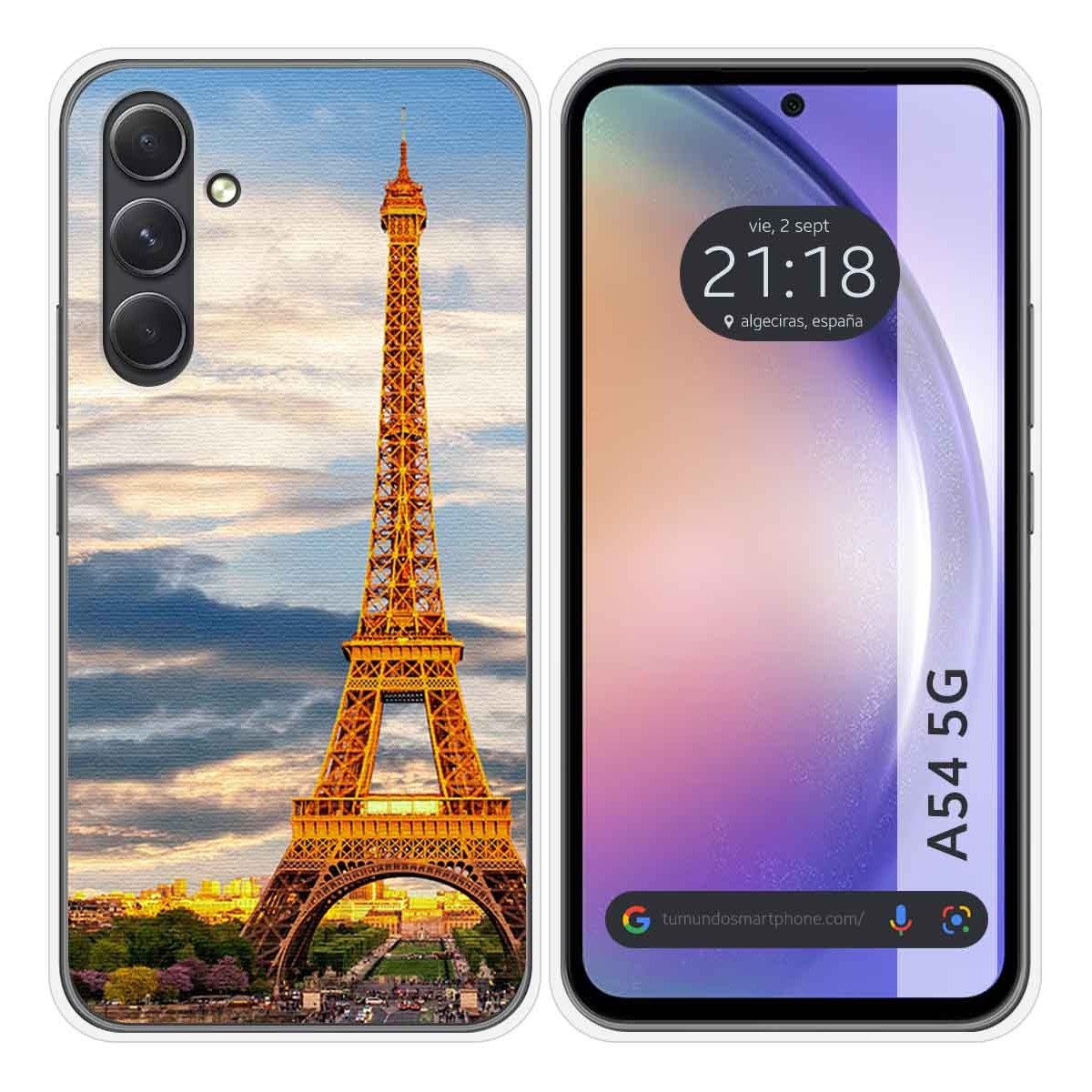 Funda Silicona para Samsung Galaxy A54 5G diseño Paris Dibujos
