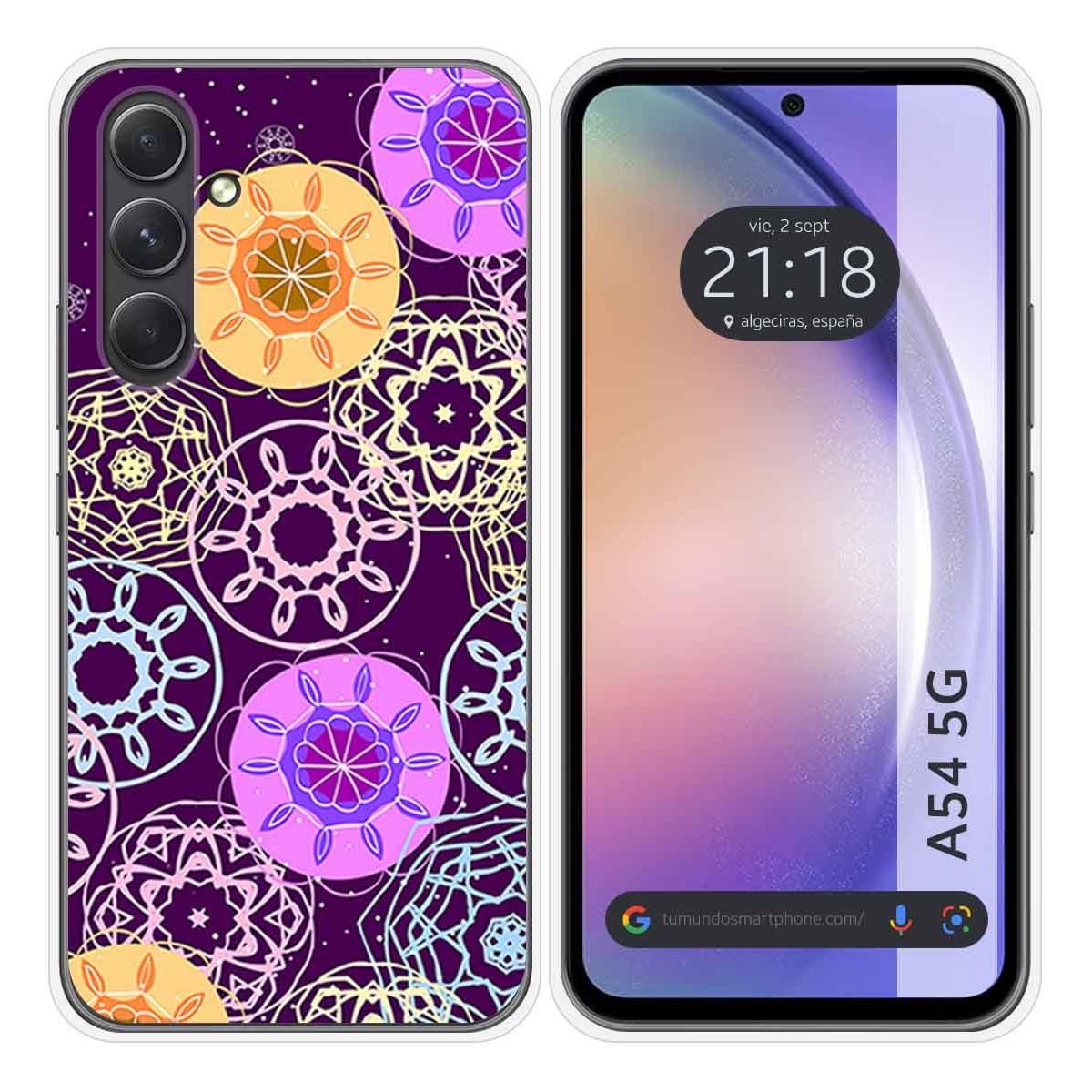 Funda Silicona para Samsung Galaxy A54 5G diseño Radial Dibujos