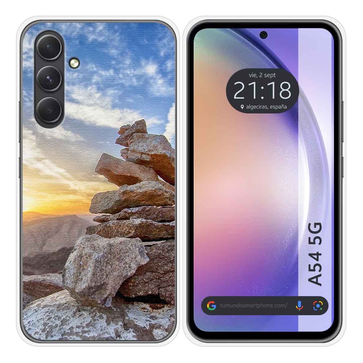 Funda Silicona para Samsung Galaxy A54 5G diseño Sunset Dibujos