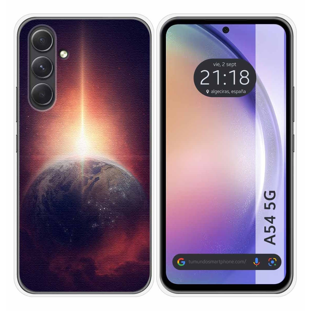 Funda Silicona para Samsung Galaxy A54 5G diseño Tierra Dibujos