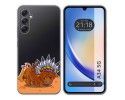 Funda Silicona Transparente para Samsung Galaxy A34 5G diseño Bufalo Dibujos