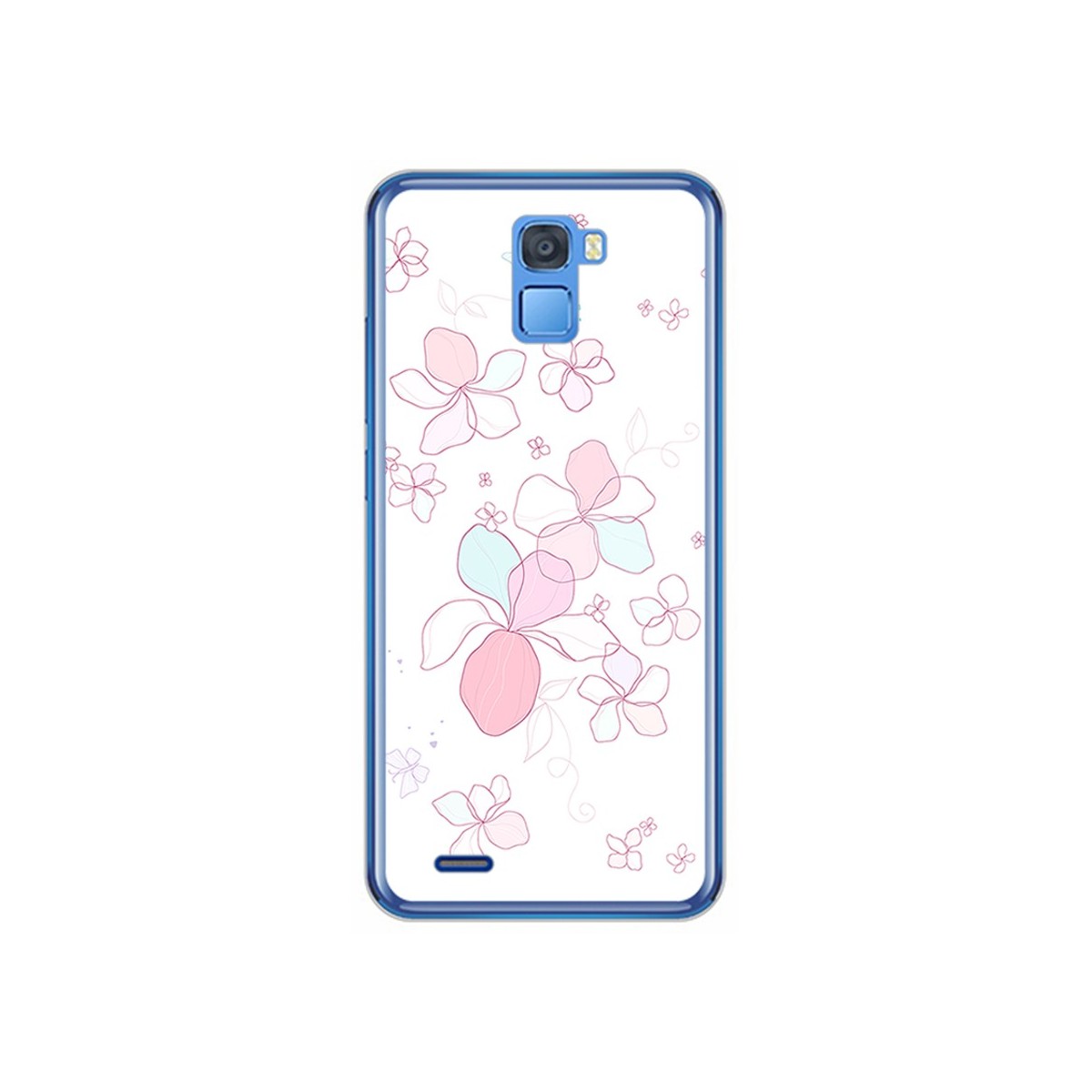 Funda Gel Tpu para Oukitel K5000 Diseño Flores Minimal Dibujos