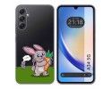 Funda Silicona Transparente para Samsung Galaxy A34 5G diseño Conejo Dibujos