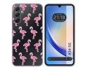Funda Silicona Transparente para Samsung Galaxy A34 5G diseño Flamenco Dibujos