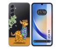 Funda Silicona Transparente para Samsung Galaxy A34 5G diseño Jirafa Dibujos