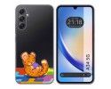 Funda Silicona Transparente para Samsung Galaxy A34 5G diseño Leopardo Dibujos