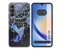 Funda Silicona Transparente para Samsung Galaxy A34 5G diseño Plumas Dibujos