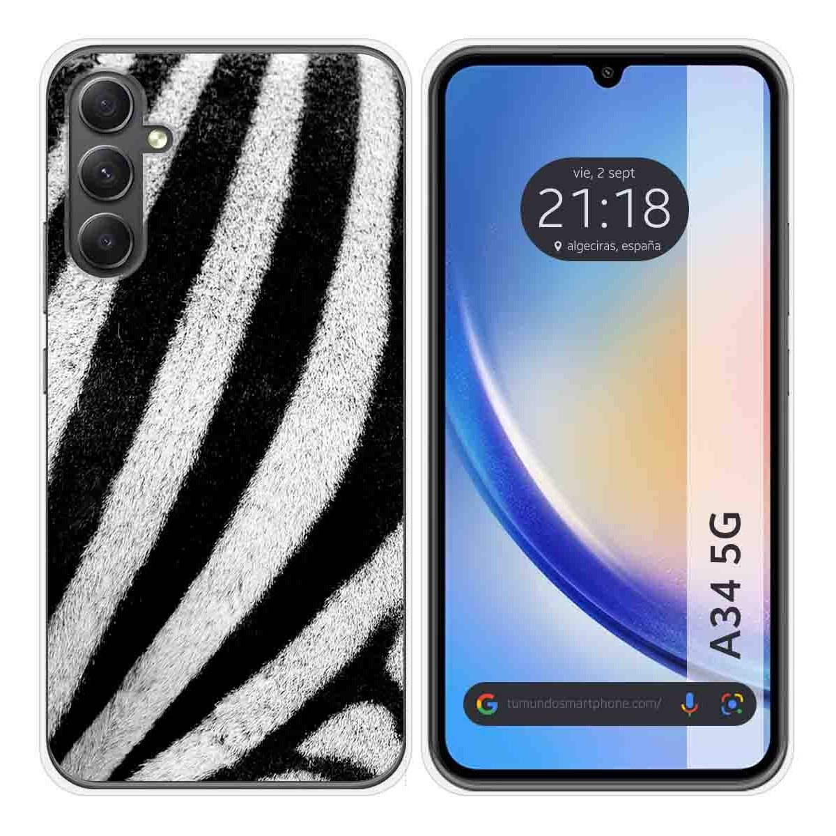 Funda Silicona para Samsung Galaxy A34 5G diseño Animal 02 Dibujos