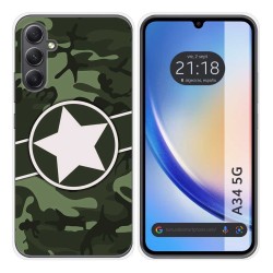 Funda Silicona para Samsung Galaxy A34 5G diseño Camuflaje 01 Dibujos