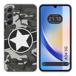 Funda Silicona para Samsung Galaxy A34 5G diseño Camuflaje 02 Dibujos