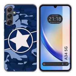 Funda Silicona para Samsung Galaxy A34 5G diseño Camuflaje 03 Dibujos