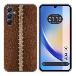 Funda Silicona para Samsung Galaxy A34 5G diseño Cuero 01 Dibujos