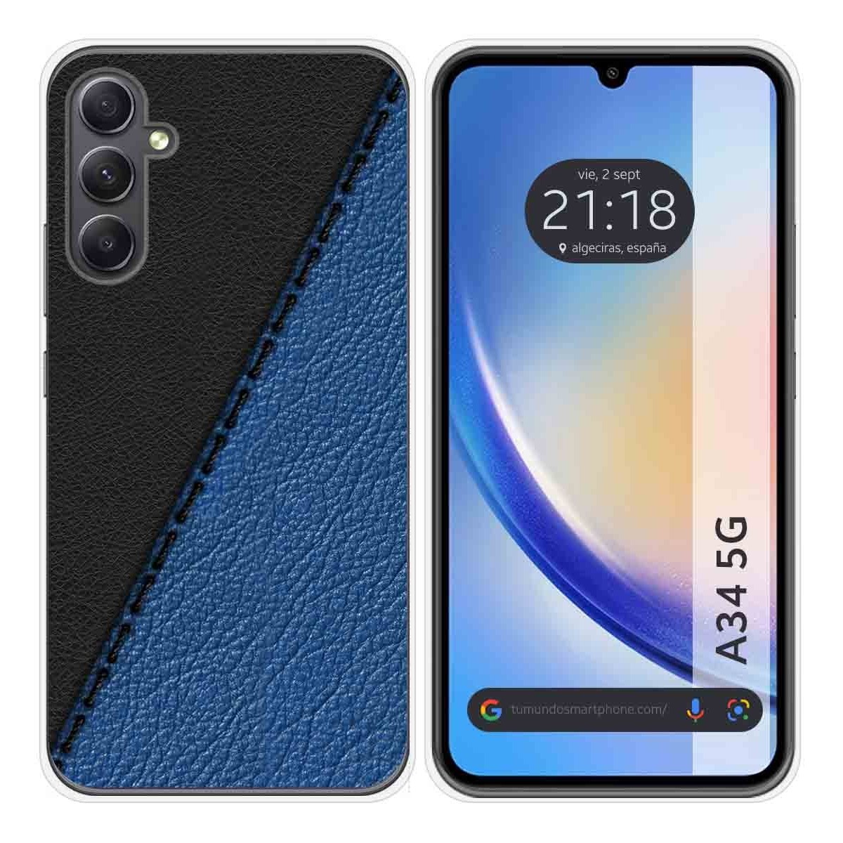 Funda Silicona para Samsung Galaxy A34 5G diseño Cuero 02 Dibujos