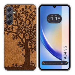 Funda Silicona para Samsung Galaxy A34 5G diseño Cuero 03 Dibujos