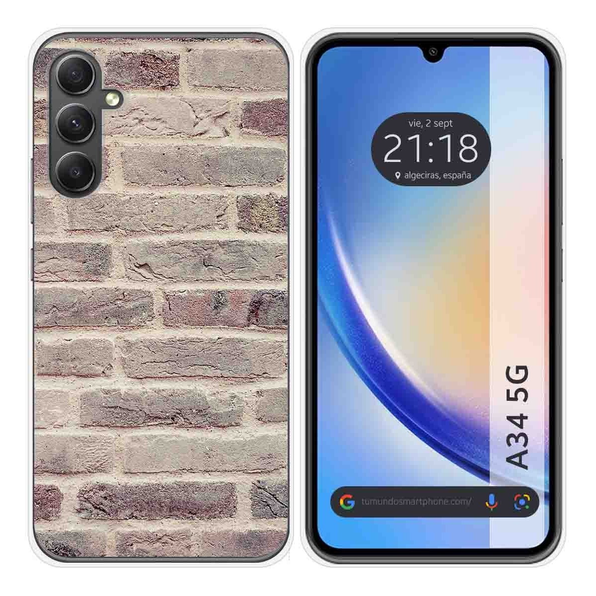 Funda Silicona para Samsung Galaxy A34 5G diseño Ladrillo 01 Dibujos