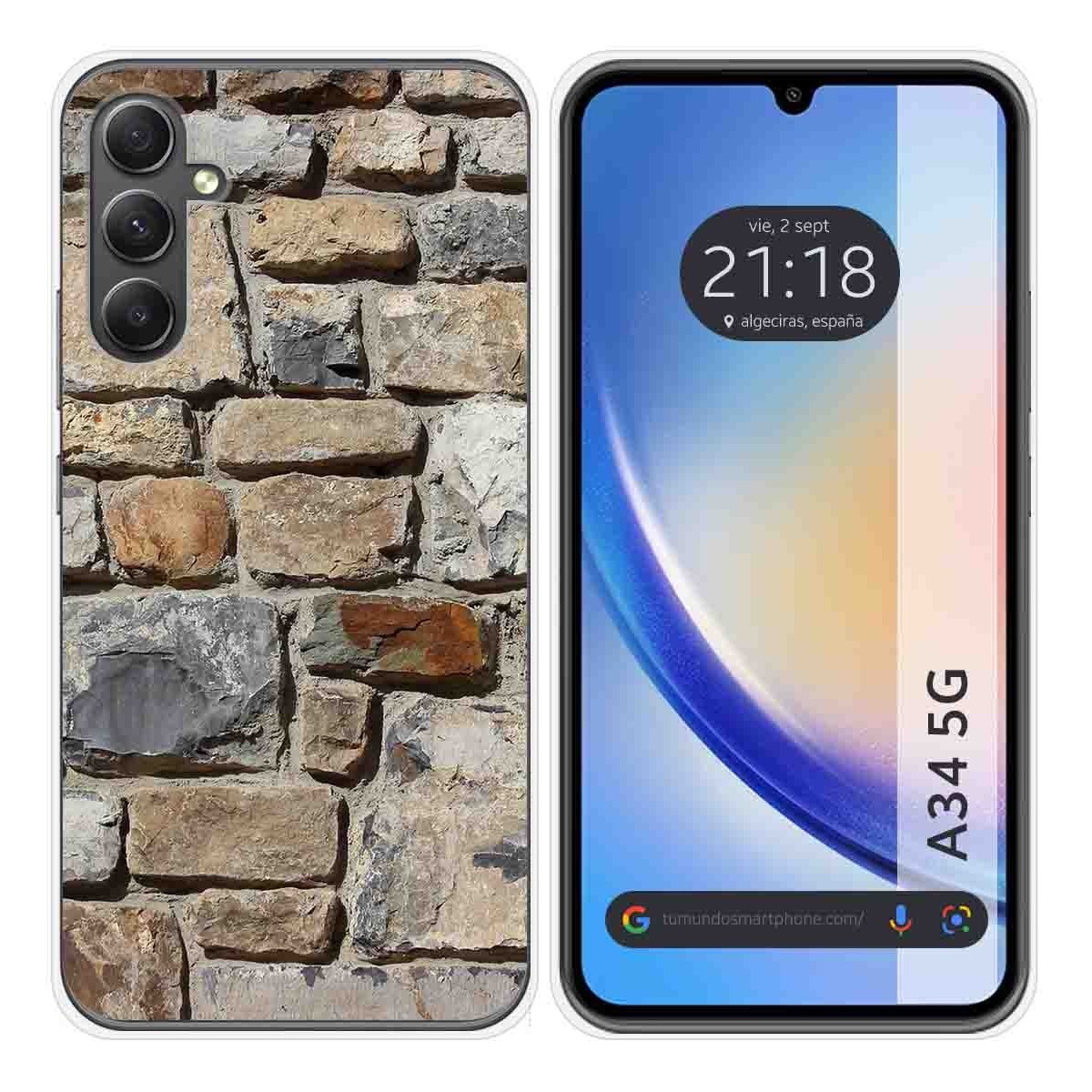 Funda Silicona para Samsung Galaxy A34 5G diseño Ladrillo 03 Dibujos